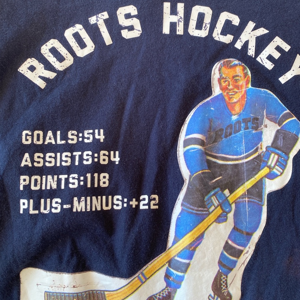 Roots Women’s Vintage Hockey Graphic Tee – Navy, 100% Cotton, Size L - Picture 2 of 7